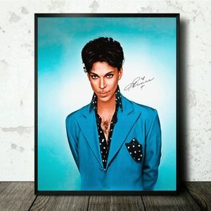 COPY - Prince art framed wall decor,  Custom Art Celebrity art Iconic Blue